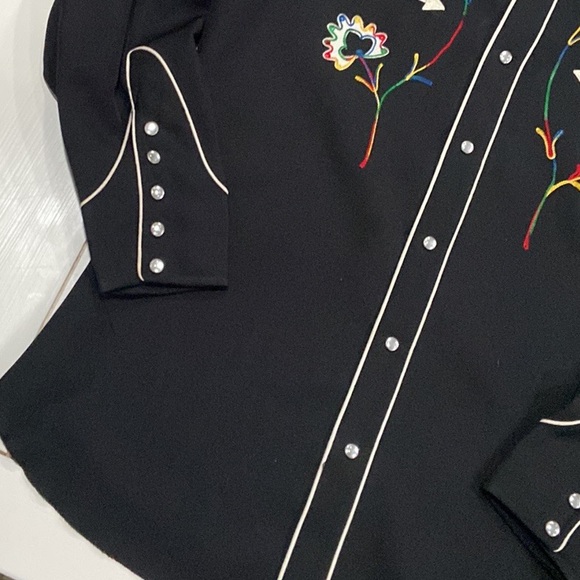 H Bar C California Ranchwear Long Tail Cowboy Shirt Vintage.Sz 16 - Picture 3 of 11